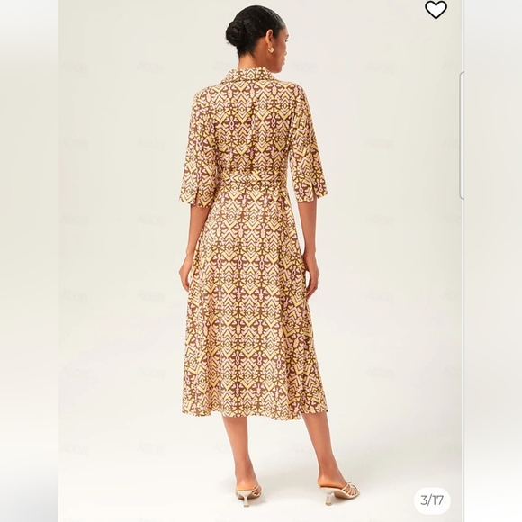 Ador Vintage Print Stretch Wrap Maxi Dress Size Small - Picture 2 of 12